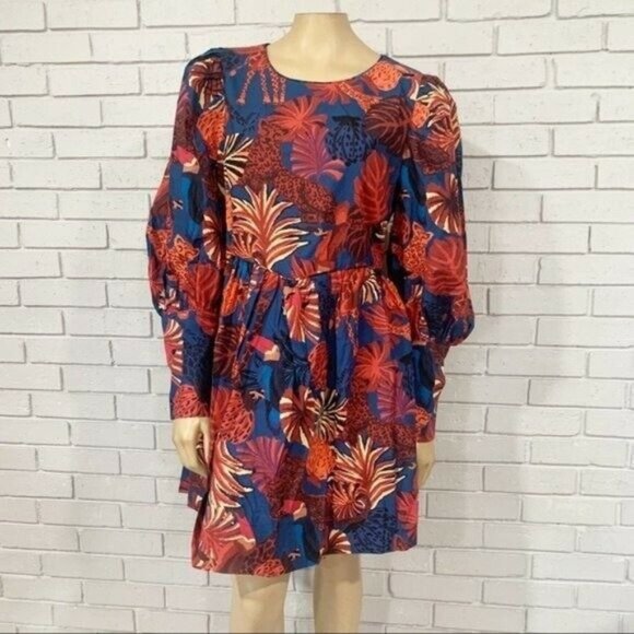 Farm Rio Women’s Animals Tapestry Mini Dress - Size Large - Picture 8 of 12